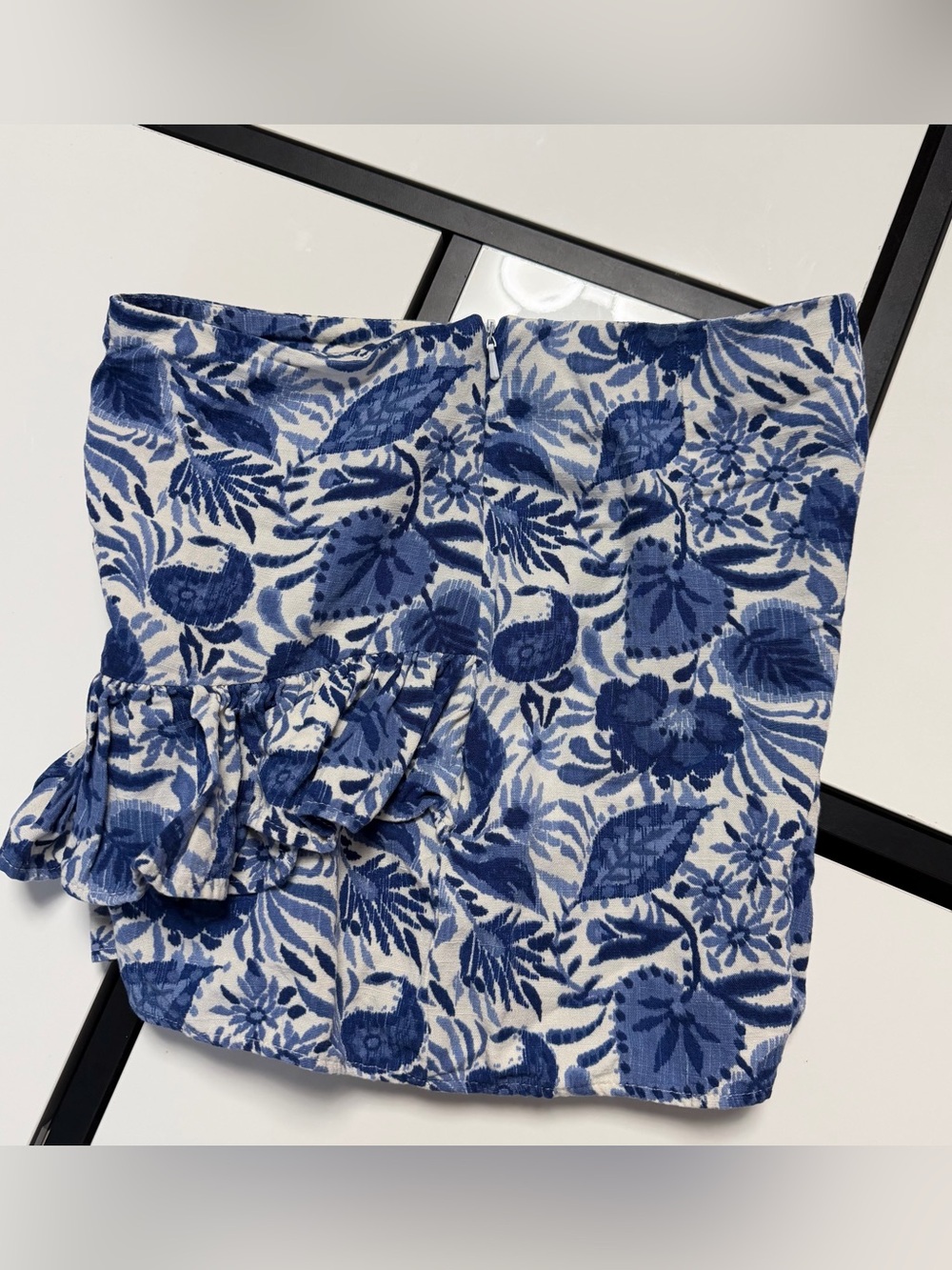 ✨ Zara Blue & White Floral Ruffled Skort | Size XS ✨🖤 - Picture 8 of 13